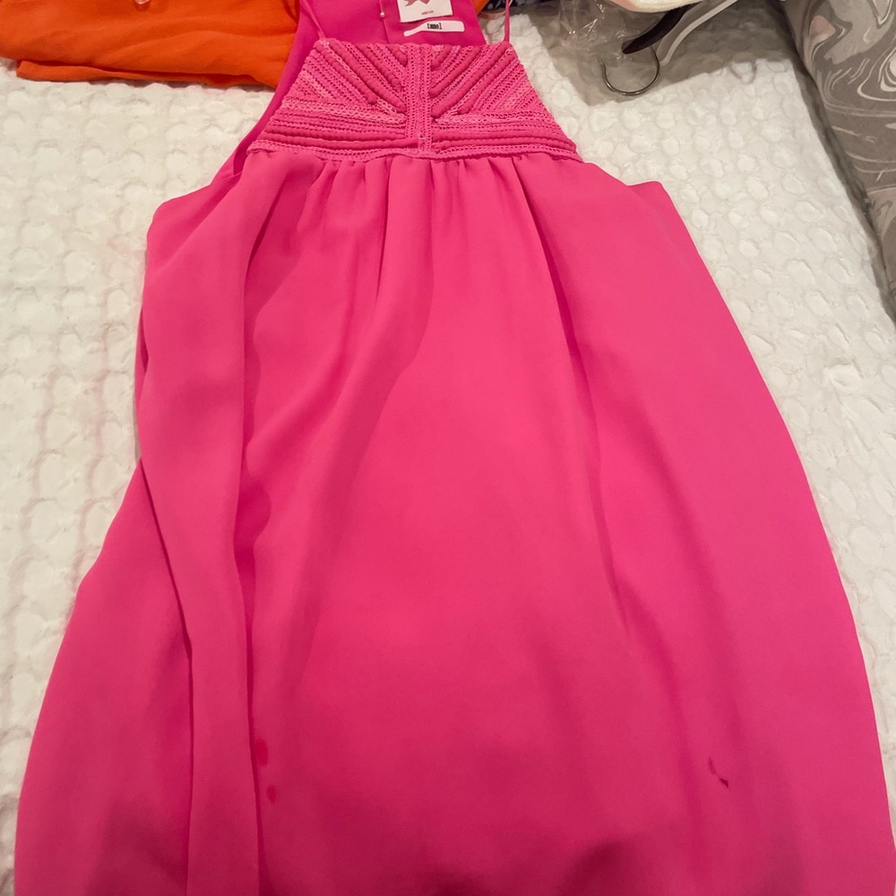 Pink shift dress